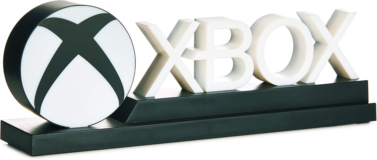Plastic light box in shape of letters spelling Xbox