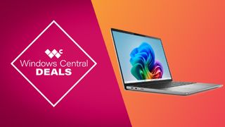Windows Central promotional deal banner for the Dell Inspiron 14-inch Copilot+ laptop (Snapdragon X)